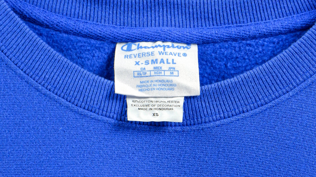 Champion - Blue Classic Sweatshirt 1990s Small Vintage Retro