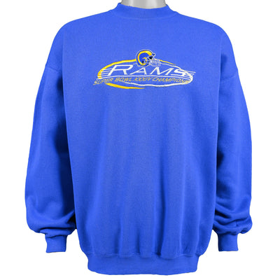 NFL (Tultex) - Los Angeles Rams, Super Bowl XXXIV Champions Crew Neck Sweatshirt 2000 X-Large