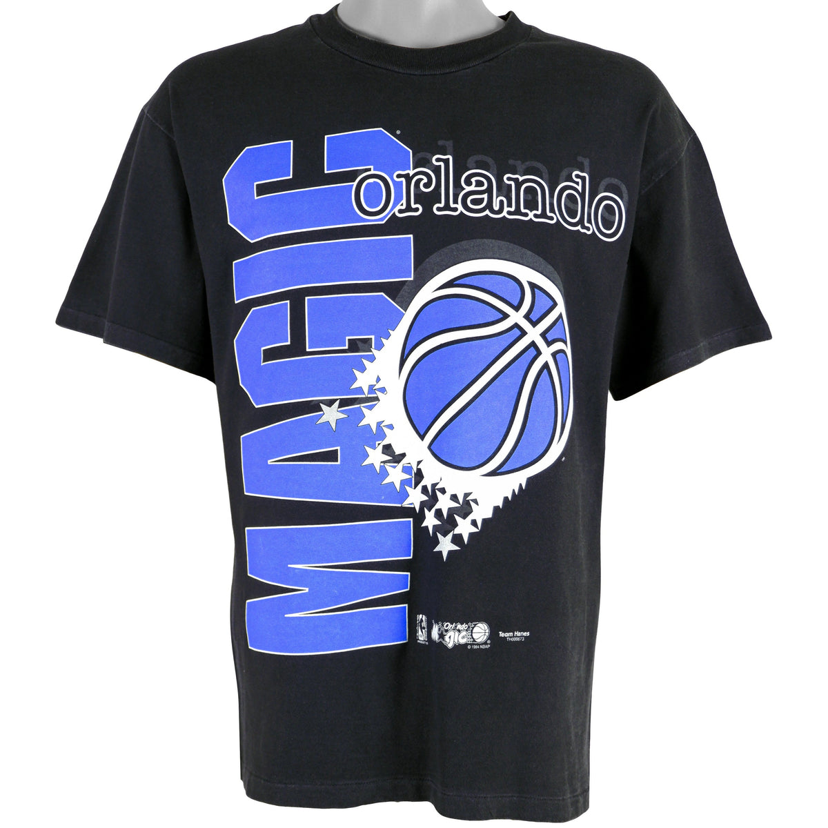 NBA (Hanes) - Orlando Magic Spell-Out T-Shirt 1994 Large Vintage Retro Basketball