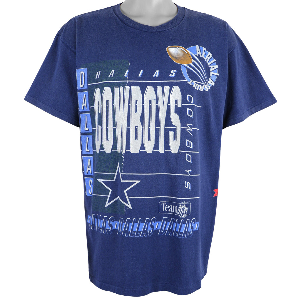 NFL (Salem) - Dallas Cowboys Spell-Out T-Shirt 1992 X-Large Vintage Retro Football