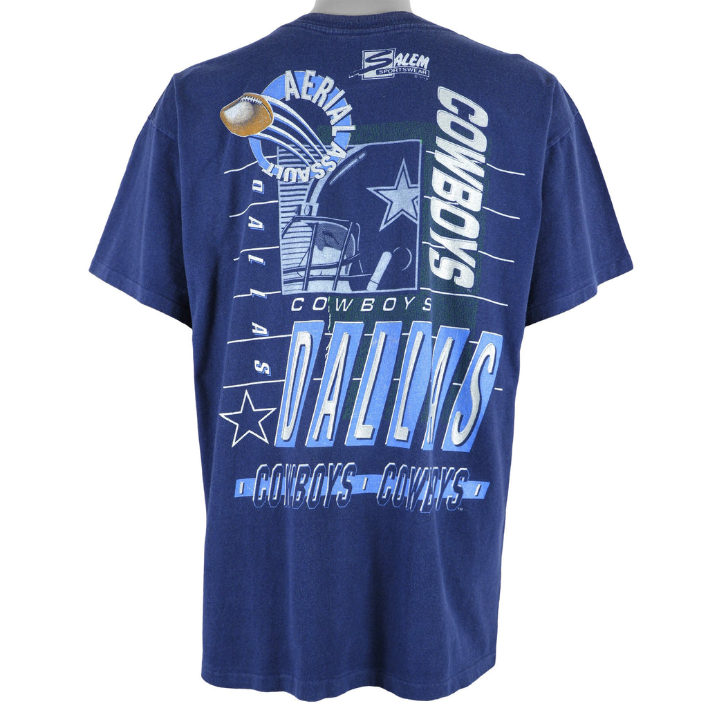 NFL (Salem) - Dallas Cowboys Spell-Out T-Shirt 1992 X-Large Vintage Retro Football