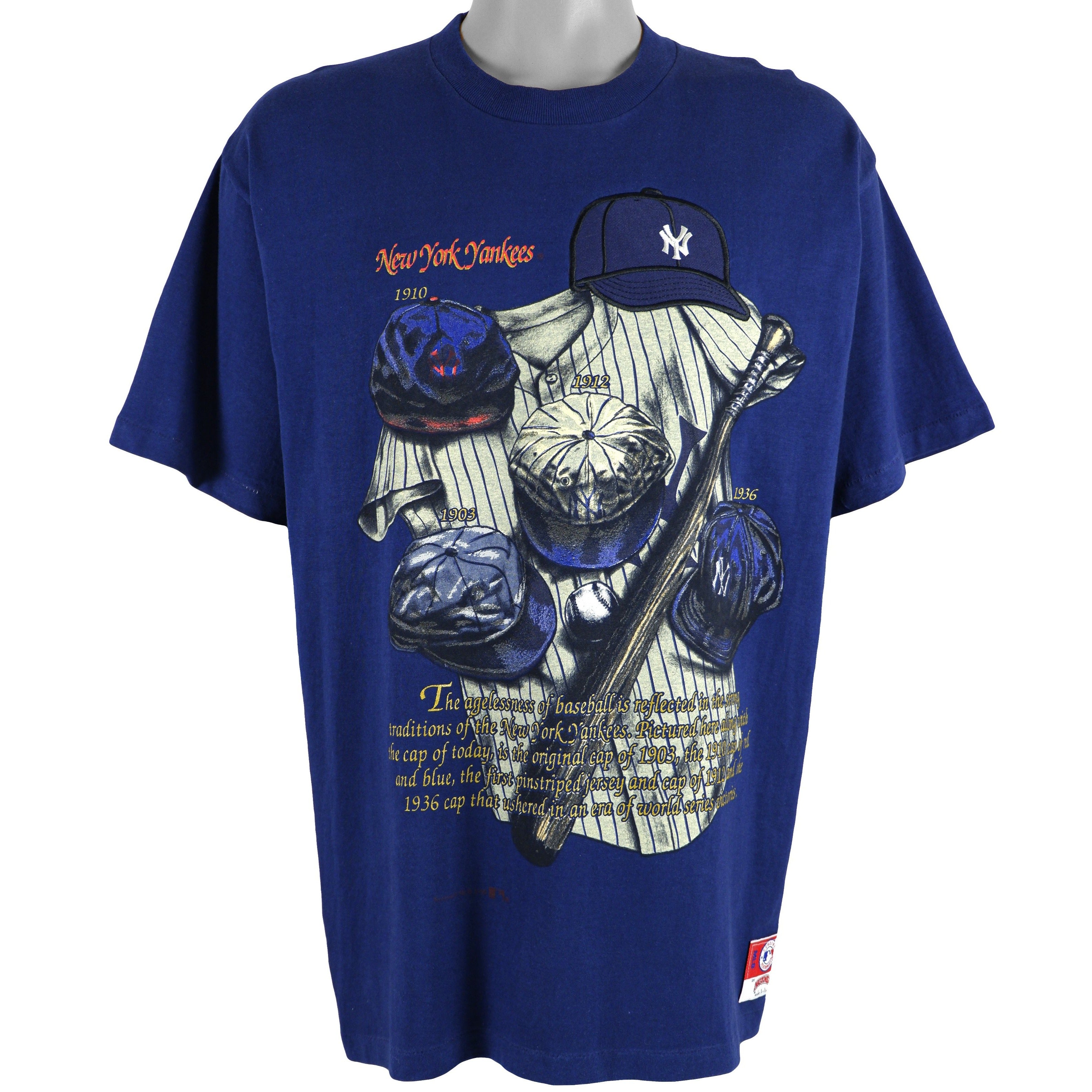 Vintage MLB (Nutmeg) - New York Yankees Locker Room T-Shirt 1992 Large