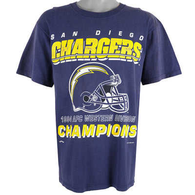NFL (Nutmeg) - San Diego Chargers, AFC Western Division Champions T-Shirt 1994 X-Large