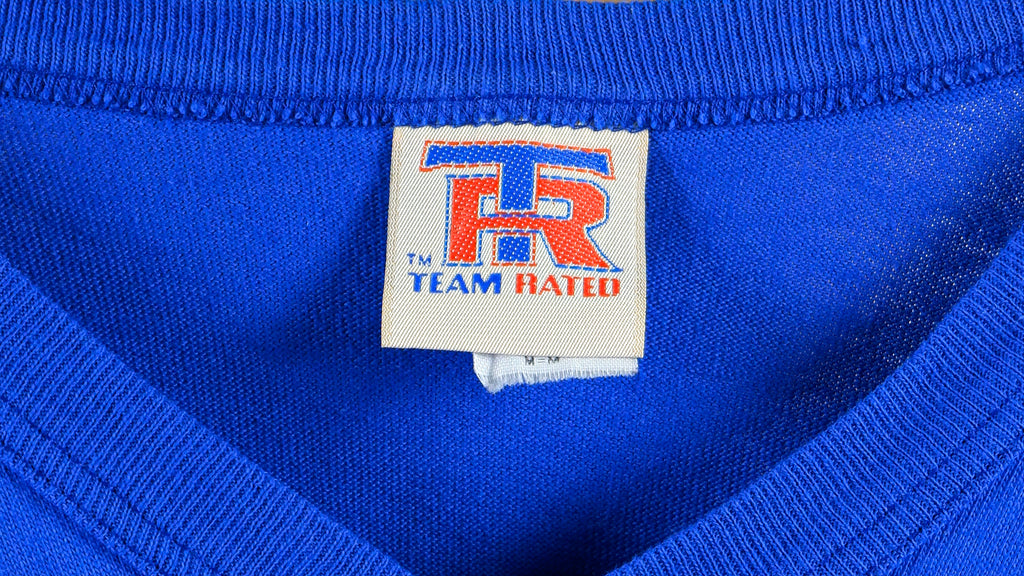 NHL - New York Rangers Spell-Out Long Sleeved Shirt 1990s Medium Vintage Retro Hockey