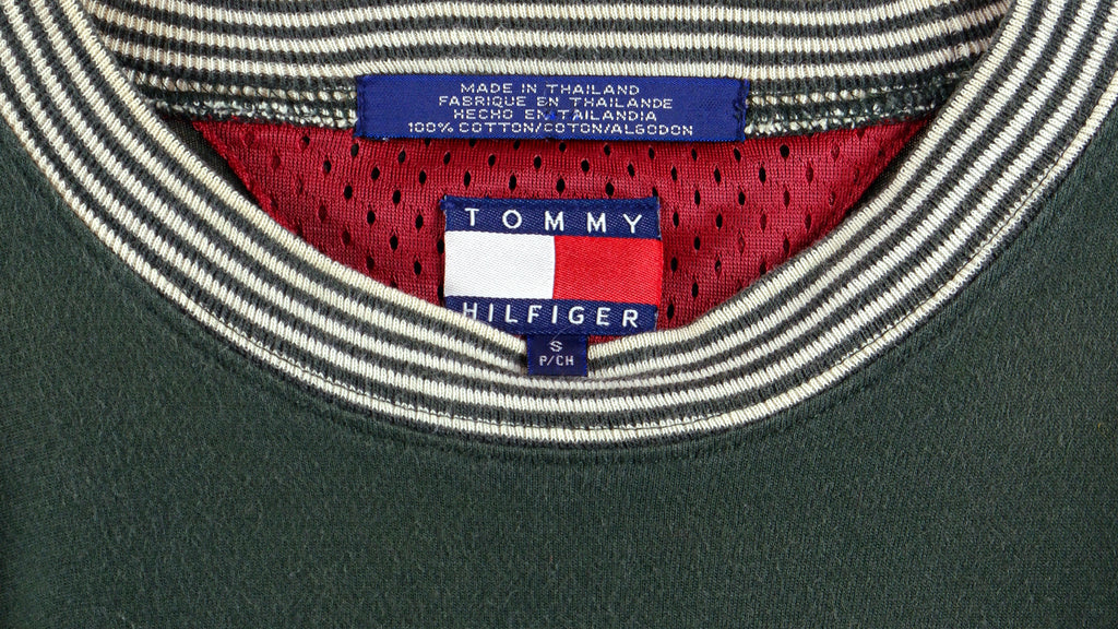 Tommy Hilfiger - Green Spell-Out T-Shirt Medium Vintage Retro