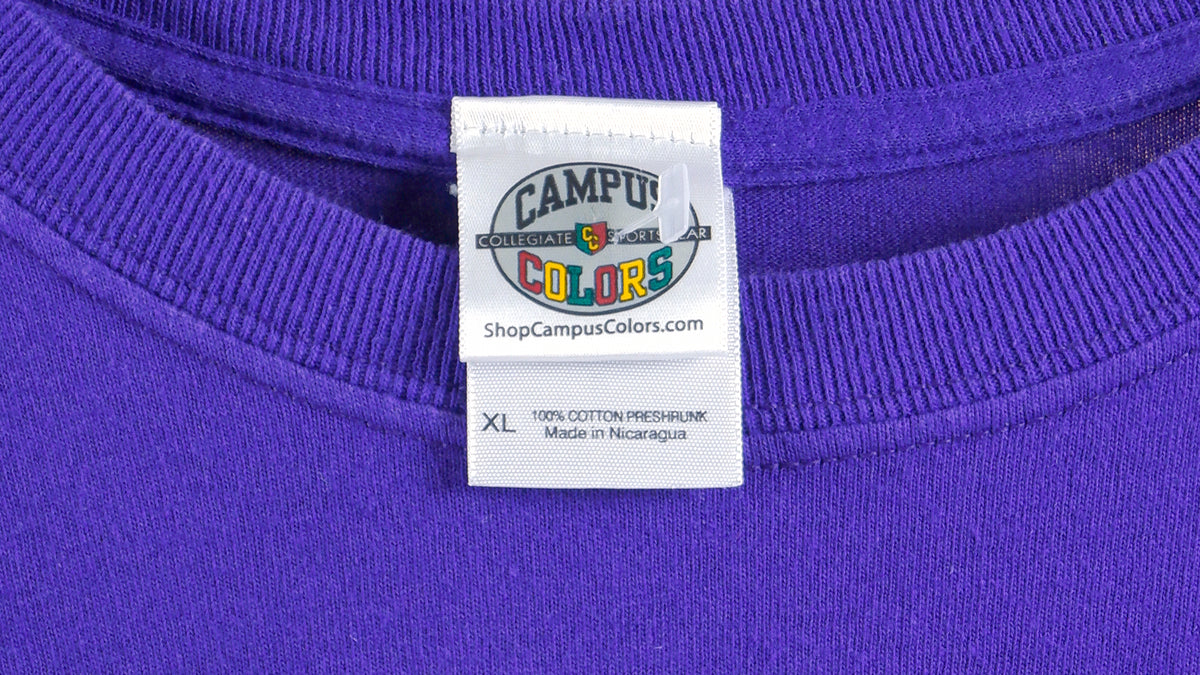NCAA (Campus Colors) - LSU Tiger T-Shirt 1990s X-Large Vintage Retro Football