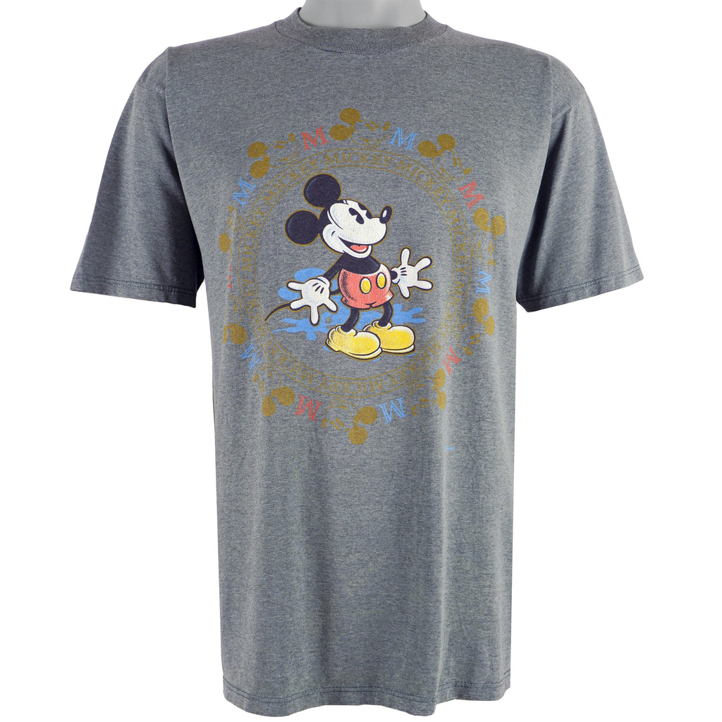Disney - Mickey Mouse Spell-Out T-Shirt 1990s Large Vintage Retro