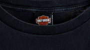 Harley Davidson - Black Fort Worth T-Shirt 1990s Large Vintage Retro
