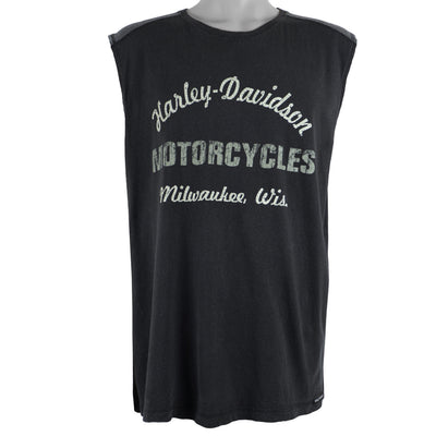 Harley Davidson - Black Spell-Out T-Shirt 1990s X-Large