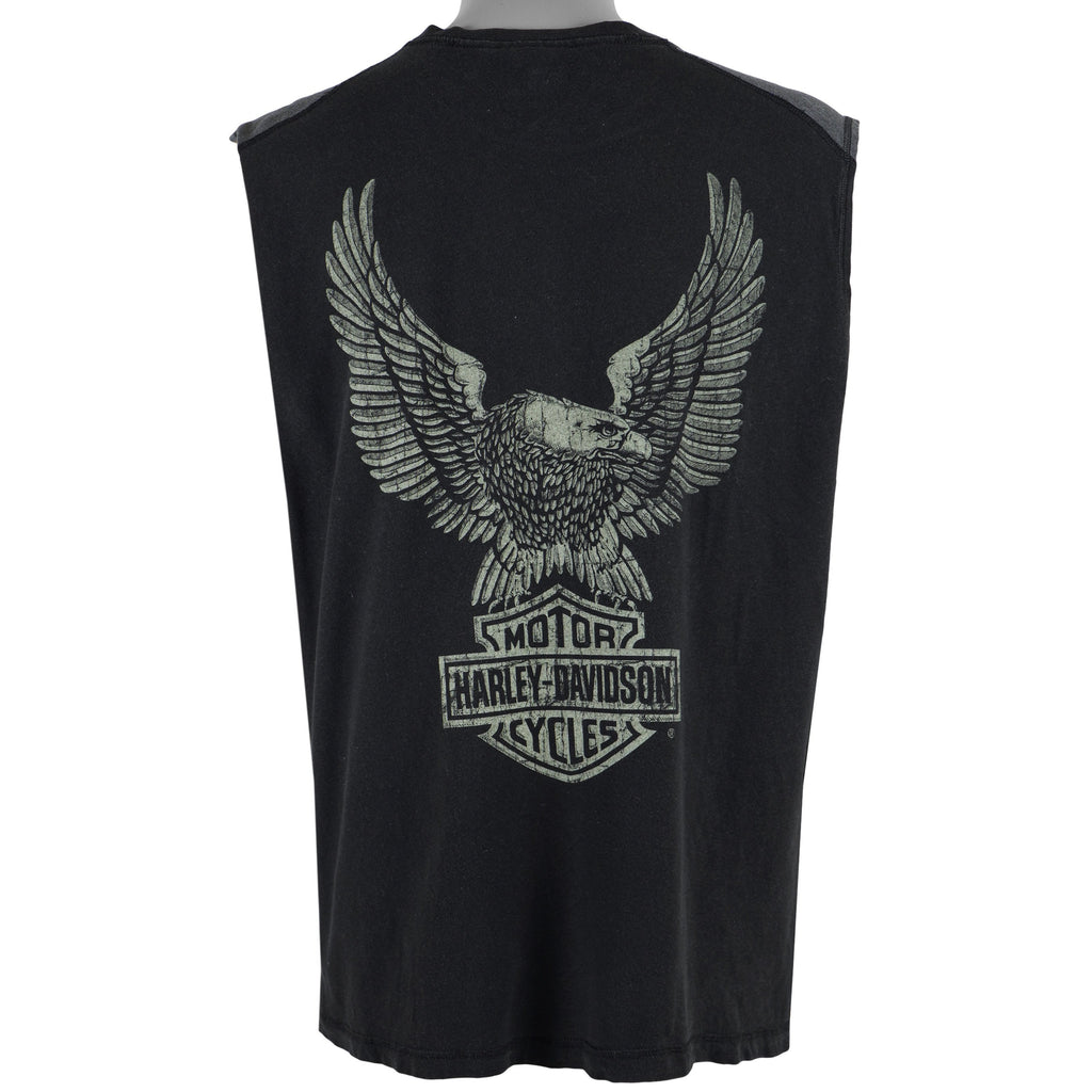 Harley Davidson - Black Spell-Out T-Shirt 1990s X-Large Vintage Retro