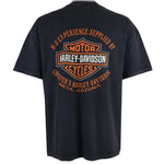 Harley Davidson - Black Spell-Out T-Shirt 1990s X-Large Vintage Retro