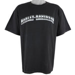 Harley Davidson - Black Spell-Out T-Shirt 1990s X-Large Vintage Retro