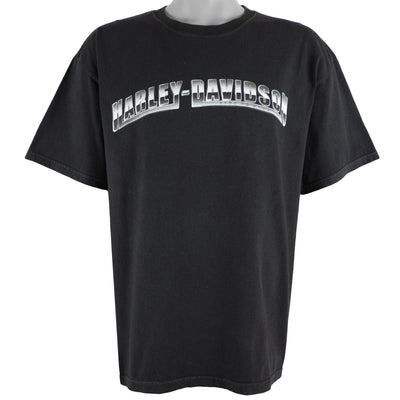 Harley Davidson - Black Spell-Out T-Shirt 1990s X-Large