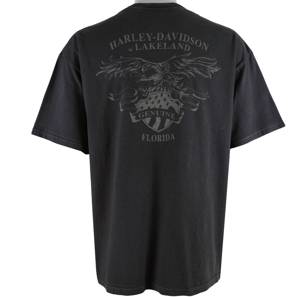 Harley Davidson - Black Spell-Out T-Shirt 1990s X-Large Vintage Retro