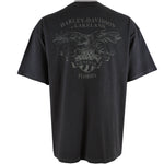 Harley Davidson - Black Spell-Out T-Shirt 1990s X-Large Vintage Retro