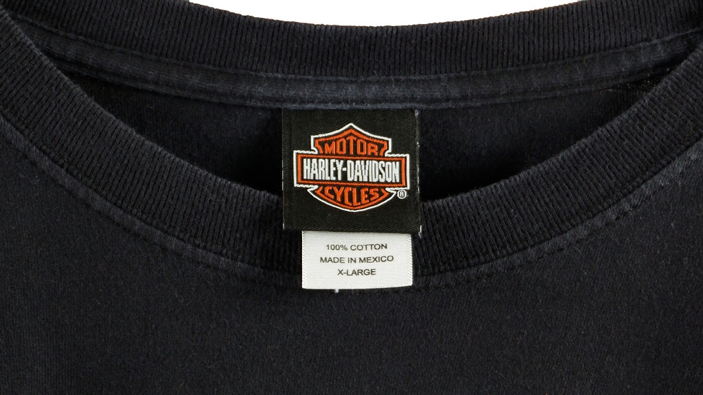 Harley Davidson - Black Spell-Out T-Shirt 1990s X-Large Vintage Retro