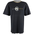 Nautica - Black Spell-Out T-Shirt 1990s Large Vintage Retro