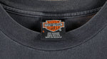Harley Davidson - Black Spell-Out T-Shirt 1990s Large Vintage Retro