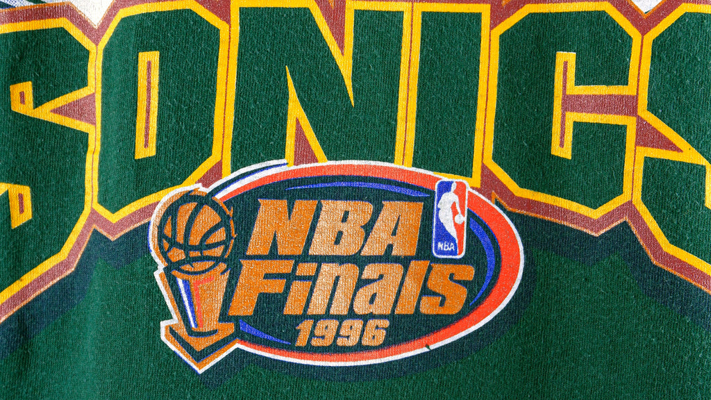 NBA (Oneita) - Seattle Supersonics T-Shirt 1996 Large Vintage Retro Basketball
