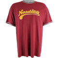 Nautica - Red Spell-Out T-Shirt 1990s Large Vintage Retro