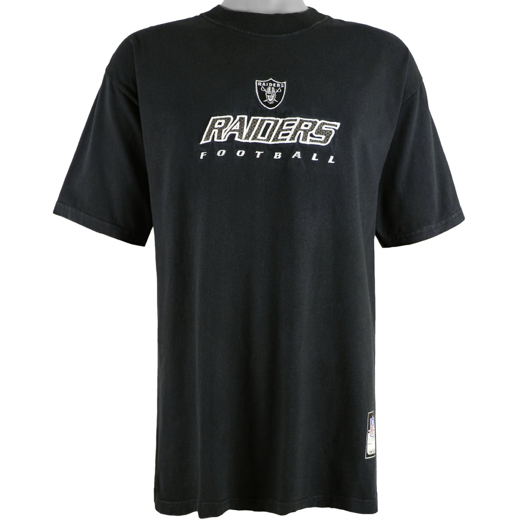 Reebok - Oakland Raiders Spell-Out T-Shirt 1990s Large Vintage Retro Football