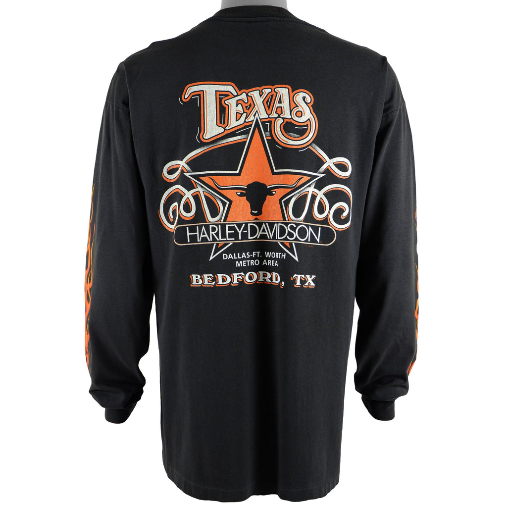 Harley Davidson - Spell-Out Deadstock Long Sleeved Shirt 2000 X-Large Vintage Retro 