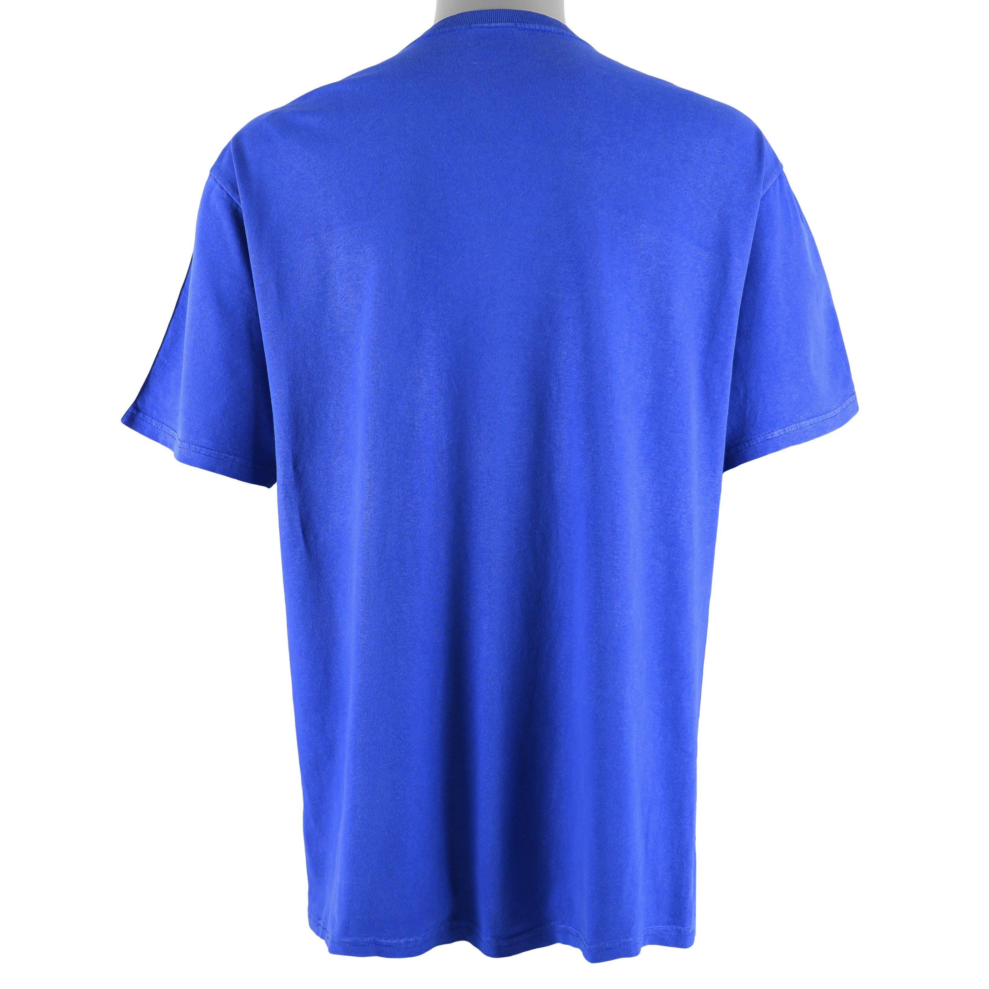 Nautica - Blue Spell-Out T-Shirt 1990s X-Large Vintage Retro
