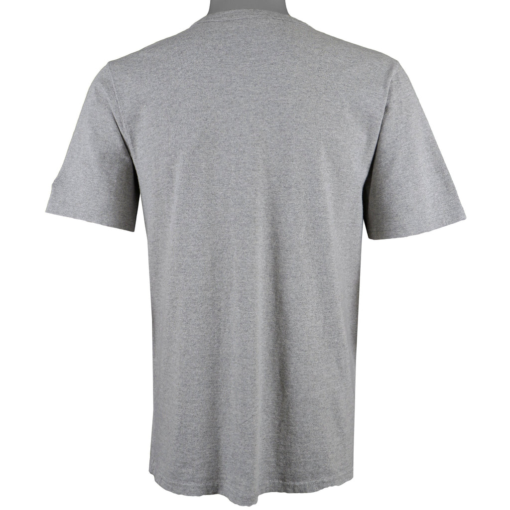 Champion - Grey Spell-Out T-Shirt 1990s Medium Vintage Retro 