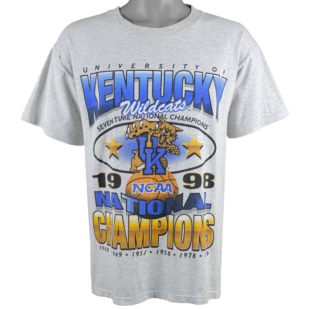 NCAA (Gildan) - Kentucky Wildcats T-Shirt 1998 Large Vintage Retro College Basketball