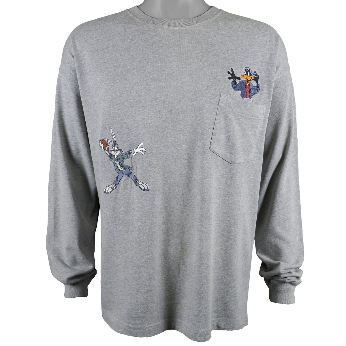 Vintage (WB) - Bugs Bunny & Daffy Duck Long Sleeved Shirt 2000s Large Vintage Retro