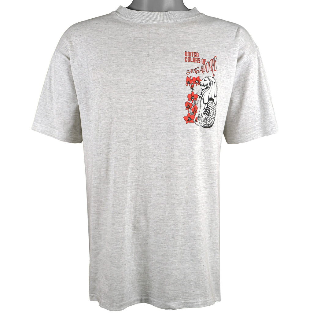 Vintage (Mix Concept) - United Colors of Singapore Spell-Out T-Shirt 1990s Large Vintage Retro 