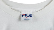 FILA - White Big Spell-Out T-Shirt 1990s Small Vintage Retro