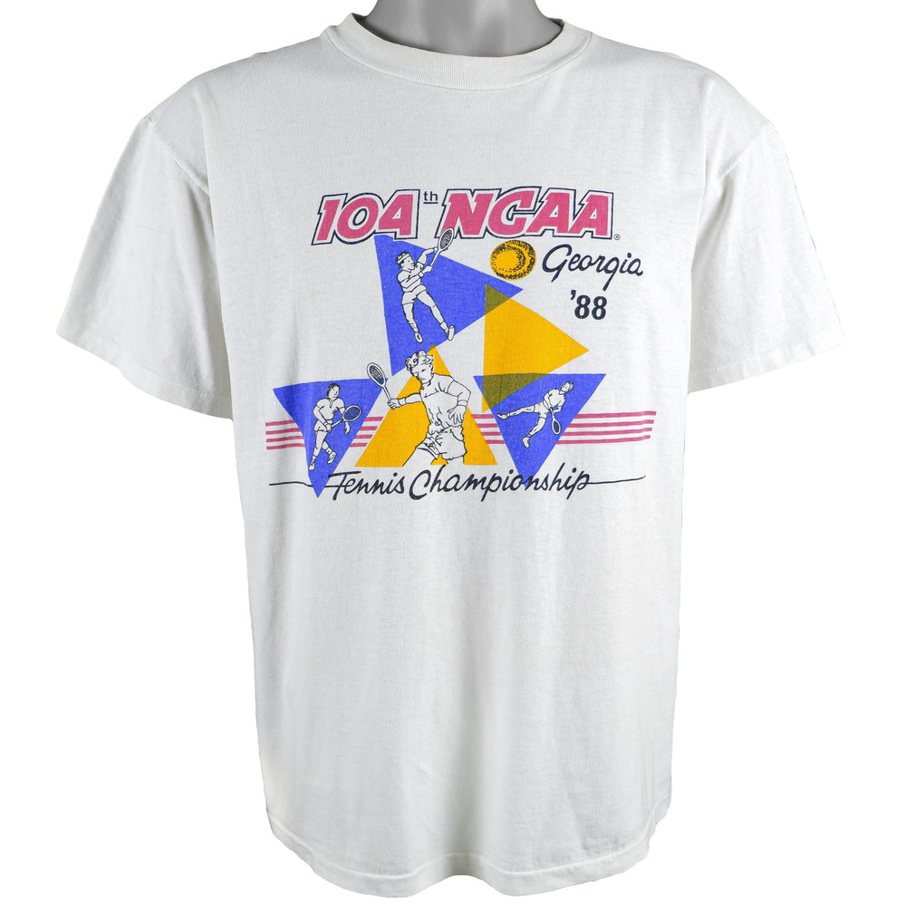 Champion - 104th NCAA, Georgia T-Shirt 1988 Large Vintage Retro Tennis