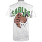NFL (Nutmeg) - Philadelphia Eagles Big Spell-Out T-Shirt 1993 Medium Vintage Retro Football
