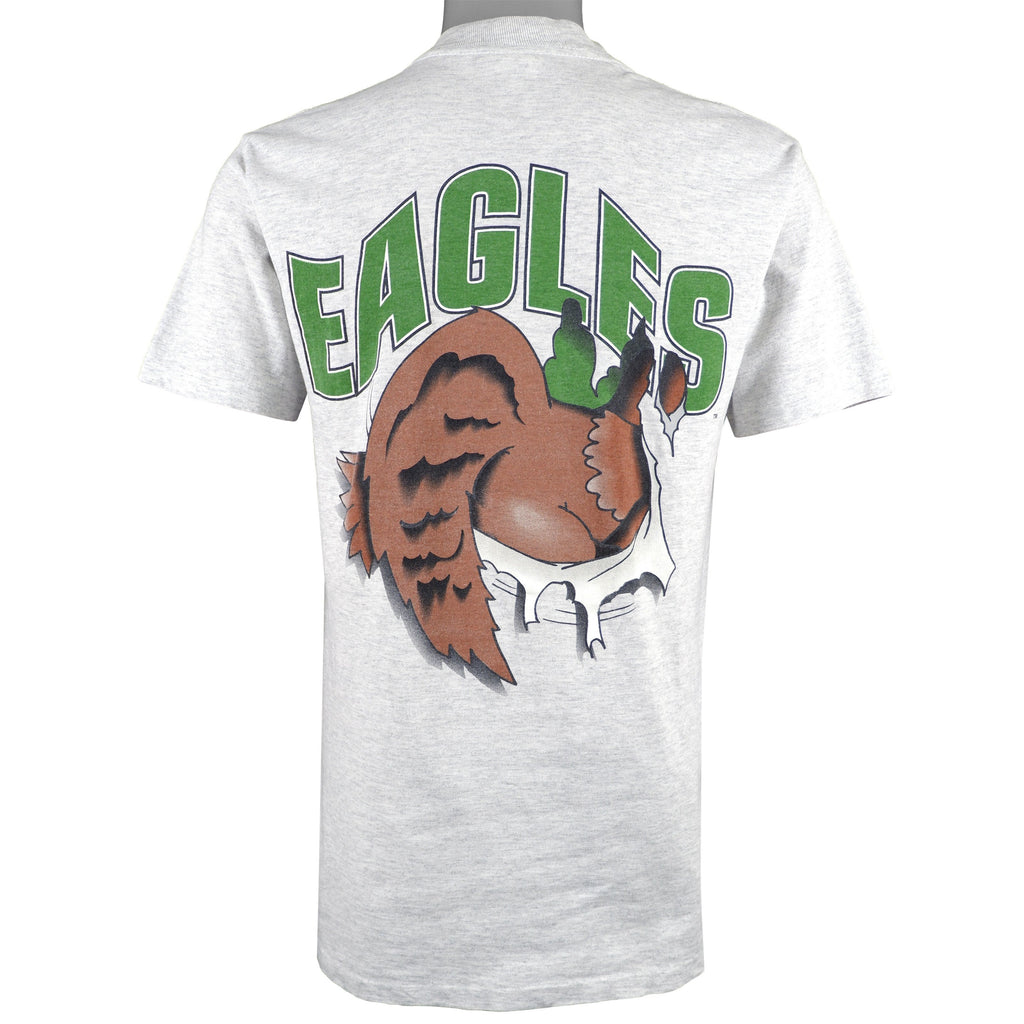 NFL (Nutmeg) - Philadelphia Eagles Big Spell-Out T-Shirt 1993 Medium Vintage Retro Football