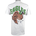 NFL (Nutmeg) - Philadelphia Eagles Big Spell-Out T-Shirt 1993 Medium Vintage Retro Football