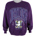 NHL (Artex) - Anaheim Mighty Ducks Crew Neck Deadstock Sweatshirt 1993 Large Vintage Retro Hockey