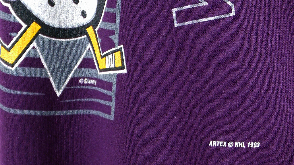 NHL (Artex) - Anaheim Mighty Ducks Crew Neck Deadstock Sweatshirt 1993 Large Vintage Retro Hockey