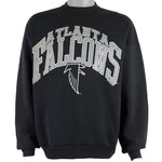 NFL (Logo 7) - Atlanta Falcons Spell-Out Crew Neck Sweatshirt 1990 X-Large