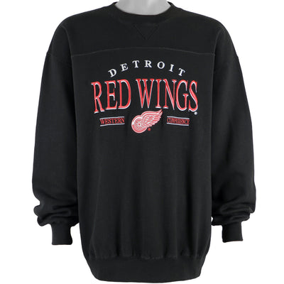 NHL (Lee) - Detroit Red Wings Big Logo Crew Neck Sweatshirt 1990s X-Large