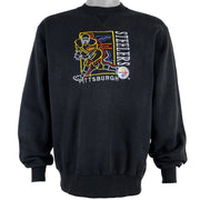 NFL (Logo 7) - Pittsburgh Steelers Crew Neck Sweatshirt 1990s Medium Vintage Retro Football