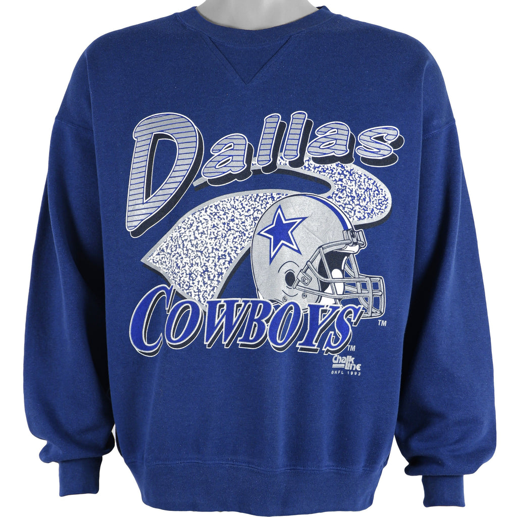 NFL (Brooks) - Dallas Cowboys Spell-Out Sweatshirt 1993 Medium Vintage Retro Football