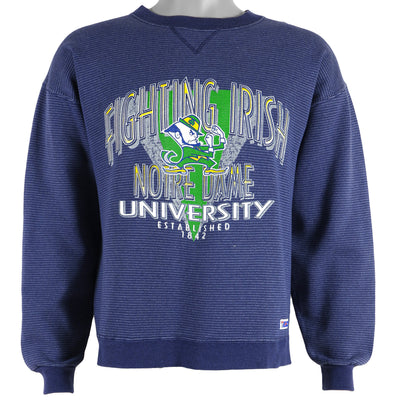 NCAA (Trench) - Notre Dame University Fighting Irish Crew Neck Sweatshirt 1990s Large