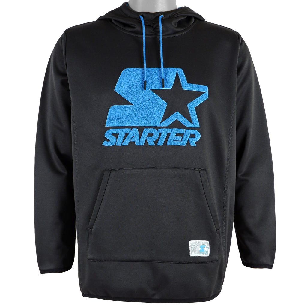Starter - Black Spell-Out Hooded Sweatshirt 1990s X-Large Vintage Retro