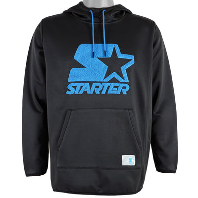 Starter - Black Spell-Out Hooded Sweatshirt X-Large