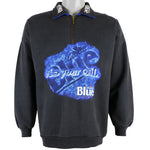 Vintage (JJM) - Labatt Blue, Its Your Call 1/4 Zip Sweatshirt 1990s Large Retro
