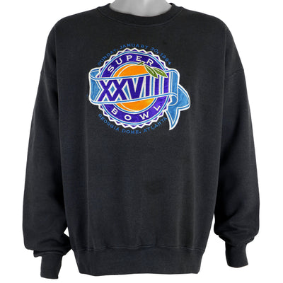 NFL (AII Apparel) - Super Bowl XXVIII, Georgia Dome, Atlanta Crew Neck Sweatshirt 1994 X-Large