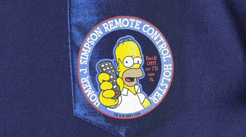Vintage (Delta) - Simpson, Remote Control Holster T-Shirt 2003 X-Large Vintage Retro 