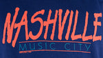 Vintage - Blue Nashville Music City T-Shirt 1989 Large Vintage Retro