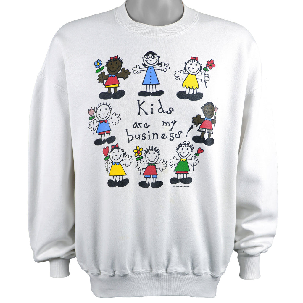 Vintage (Jerzees) - Kids Are My Business Deadstock Sweatshirt 1991 X-Large Vintage Retro